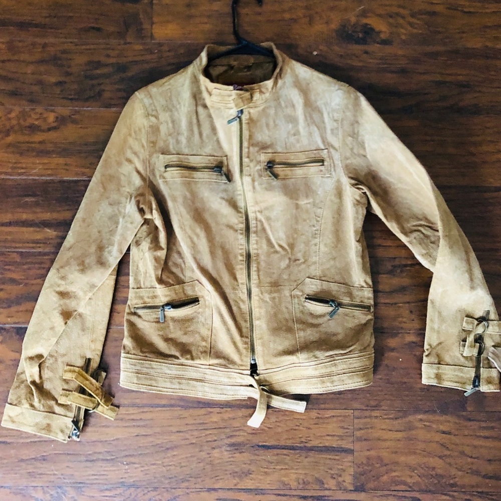 Butter colored Genuine suede leather Jacket